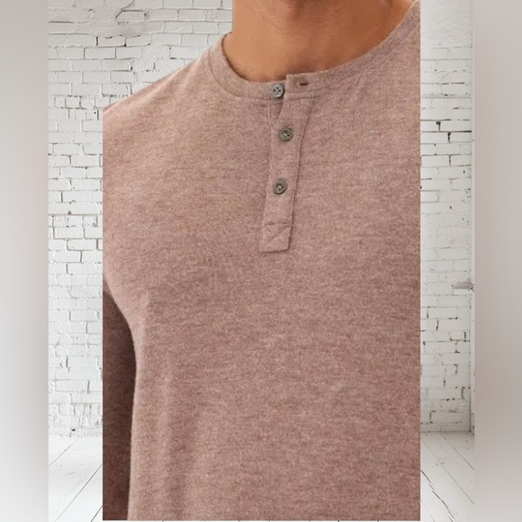 Threads for Thought Henley Shirt Men’s XL NWT | Purple Heather + Sustainable - Picture 2 of 5
